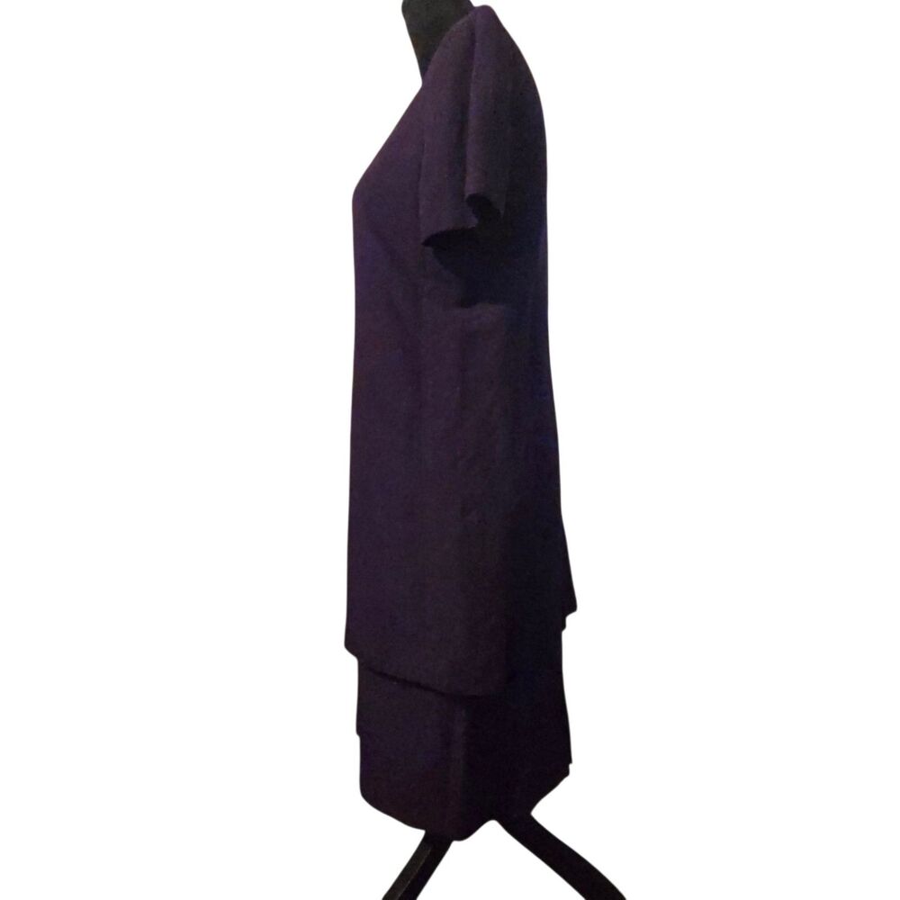 Evan-Picone Linen Blend Dress VTG 6 Elephant Buttons Dark Academia Witchy - Picture 4 of 10